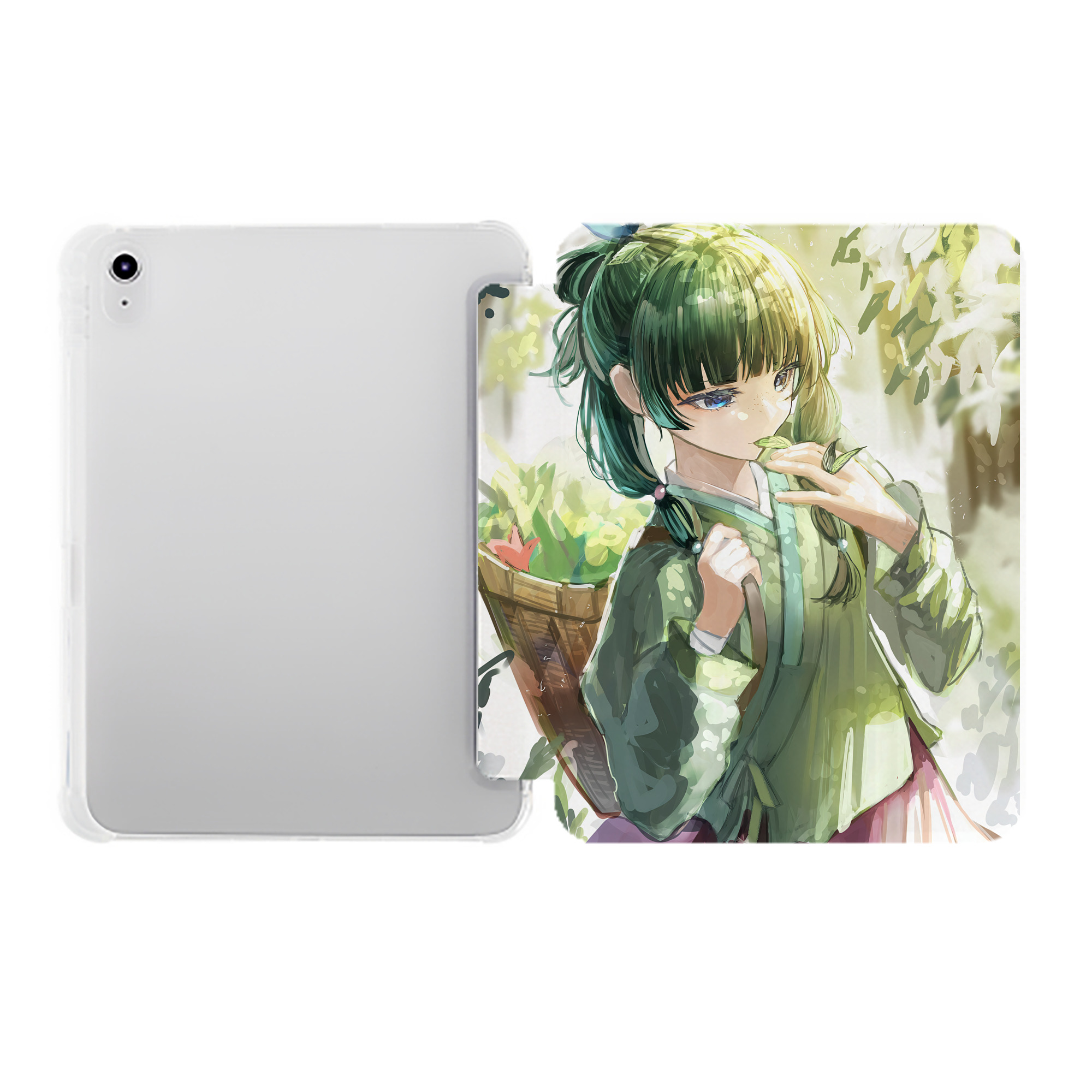 （画像用） 薬屋のひとりごと The Apothecary Diaries IPad ケース ペン収納付き 三つ折りスタンド PUレザー×シリコン 対応機種9.5/10.5/10.9インチ